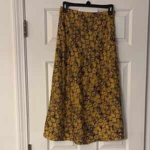 Current Air Yellow and Black A-Line Skirt